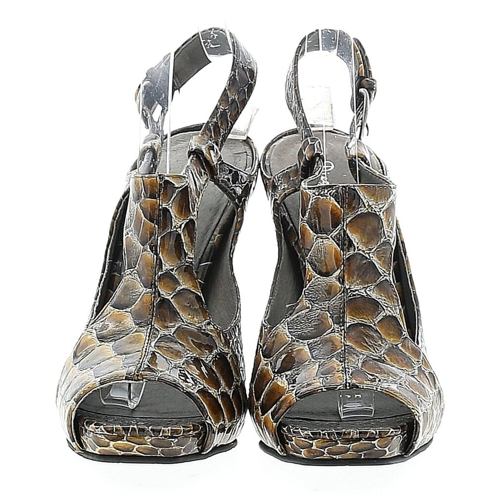 Diego Di Lucca Reptile Print Leather Heels Size 9 1/2